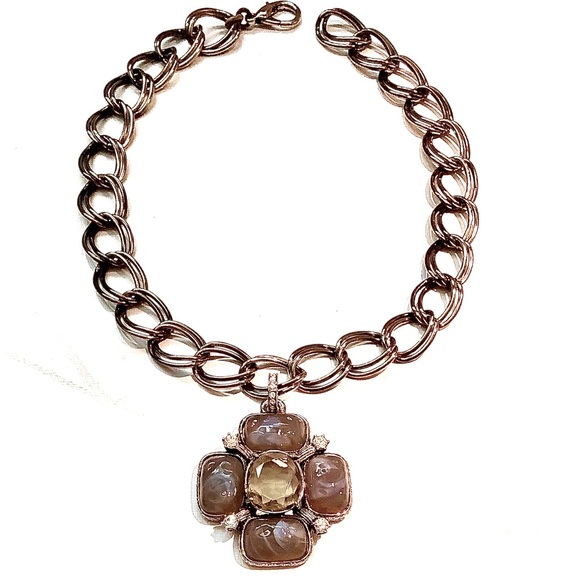 Gerard Yosca Jewelry - Gerard Yosca Vintage Maltese Cross Statement Necklace Signed Made in New York